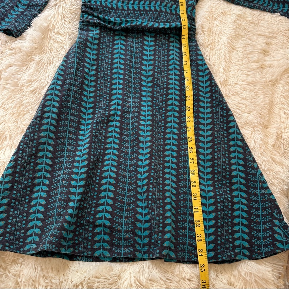 Patagonia Margot Women’s Teal Blue Black Midi Elbow Sleeve Dress Size: XS - Picture 4 of 8
